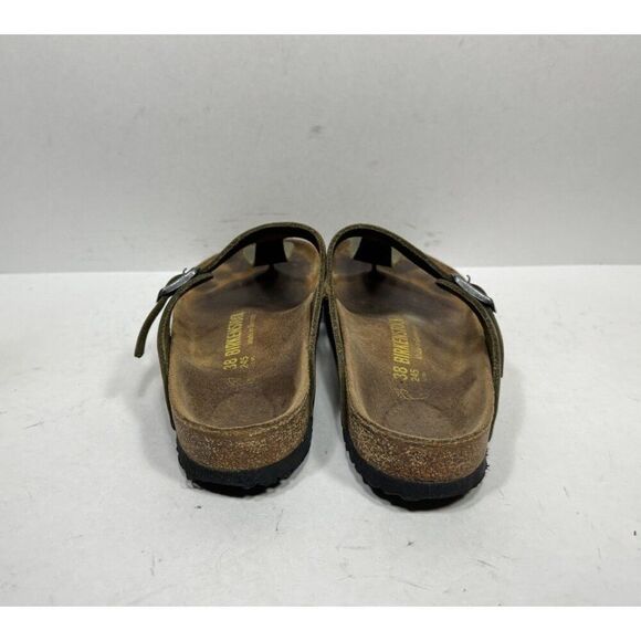 Birkenstock Gizeh Thong Sandal Green Oiled Leather Women's Size 7 / 38 - Picture 4 of 8